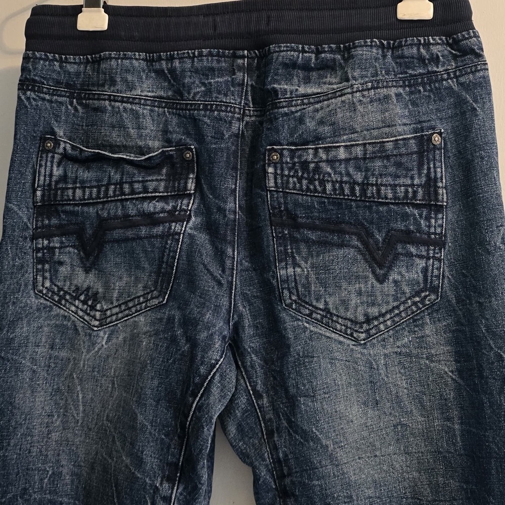 Men's Stylish Indigo Denim Jogger Pants - Picture 9 of 16